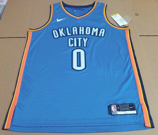 0 Westbrook Oklahoma City Thunder Okc Maillot Bleu